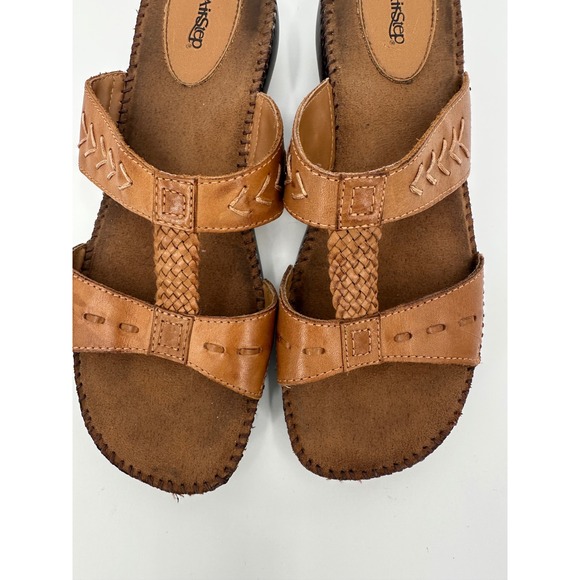 Airstep Leather Sandals Slides Comfort Casual Brown‎ Shoes - Picture 8 of 10